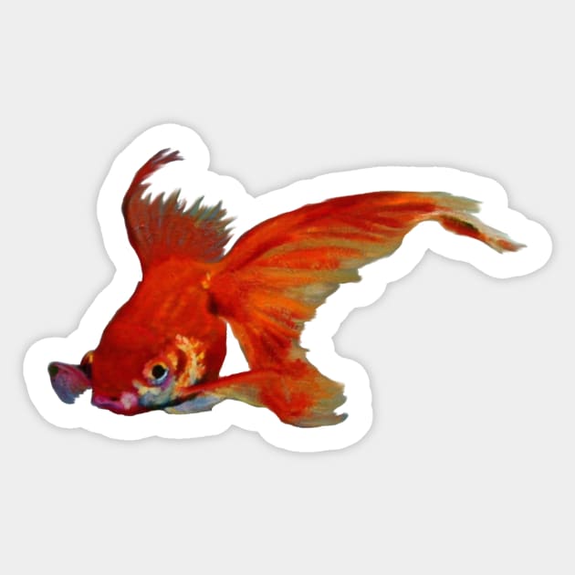 'Goldfish' Sticker by Jaana Day